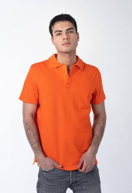 Оранжевая рубашка ПОЛО мужская